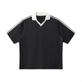 Contrast Collar Striped Soccer Jersey