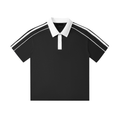 Contrast Collar Short-Sleeve Polo Shirt