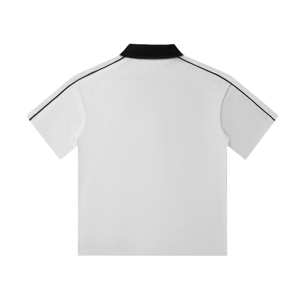 Contrast Collar Short-Sleeve Polo Shirt