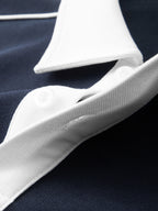 Contrast Collar Short-Sleeve Polo Shirt